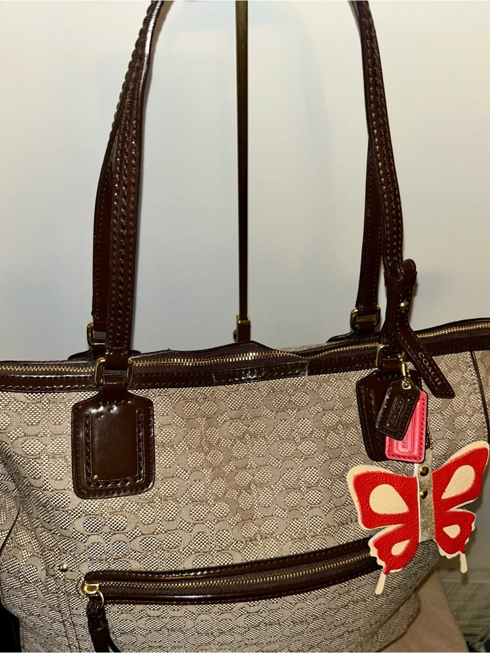 Coach Poppy Signature C Oxford Tote. Y2K Era with Original hang tags
